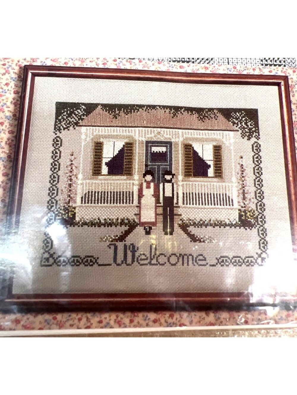 Amish Welcome Cross-Stitch Pattern By Told In A Garden 7.5" x 10.25" Design